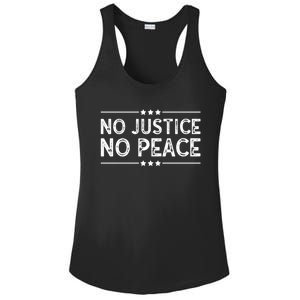 Know Justice Know Peace Blm Pride / No Justice No Peace Gift Ladies PosiCharge Competitor Racerback Tank