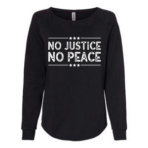 Know Justice Know Peace Blm Pride / No Justice No Peace Gift Womens California Wash Sweatshirt