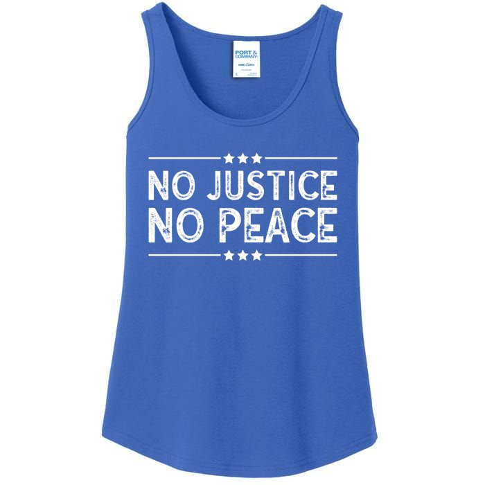 Know Justice Know Peace Blm Pride / No Justice No Peace Gift Ladies Essential Tank