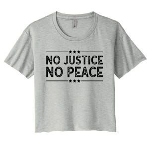 Know Justice Know Peace Blm Pride / No Justice No Peace Gift Women's Crop Top Tee