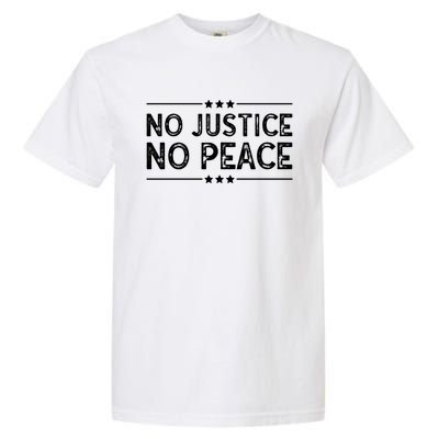 Know Justice Know Peace Blm Pride / No Justice No Peace Gift Garment-Dyed Heavyweight T-Shirt