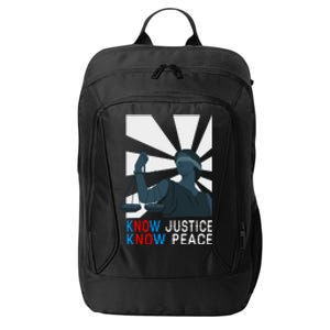 Know Justice Know Peace Blm Pride / No Justice No Peace Cute Gift City Backpack