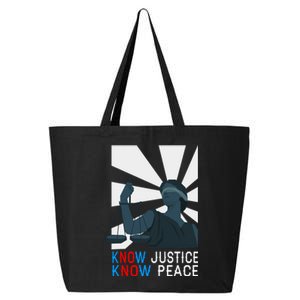 Know Justice Know Peace Blm Pride / No Justice No Peace Cute Gift 25L Jumbo Tote