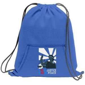 Know Justice Know Peace Blm Pride / No Justice No Peace Cute Gift Sweatshirt Cinch Pack Bag