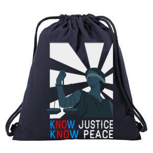 Know Justice Know Peace Blm Pride / No Justice No Peace Cute Gift Drawstring Bag