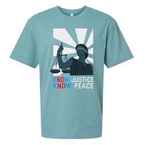 Know Justice Know Peace Blm Pride / No Justice No Peace Cute Gift Sueded Cloud Jersey T-Shirt