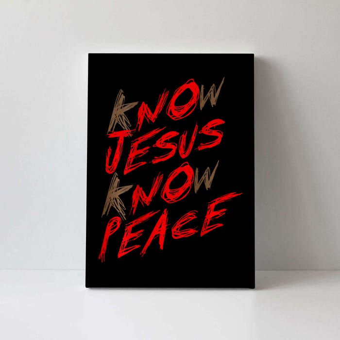 Know Jesus Know Peace Canvas