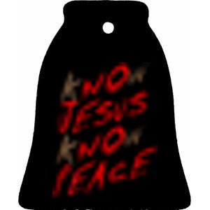 Know Jesus Know Peace Ceramic Bell Ornament