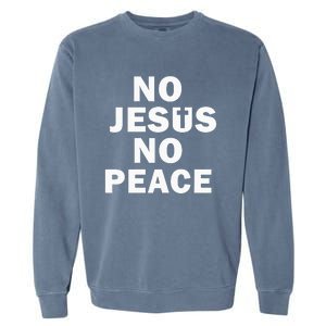 Know Jesus Know Peace Religion God Church Christia Garment-Dyed Sweatshirt