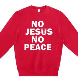 Know Jesus Know Peace Religion God Church Christia Premium Crewneck Sweatshirt