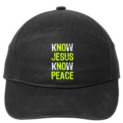 Know Jesus Know Peace Christian Religious Lover 7-Panel Snapback Hat