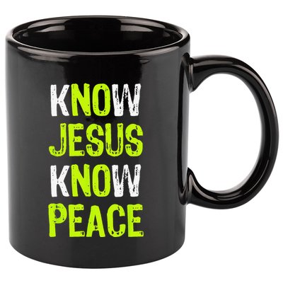 Know Jesus Know Peace Christian Religious Lover 11oz C Handle Ceramic Mug