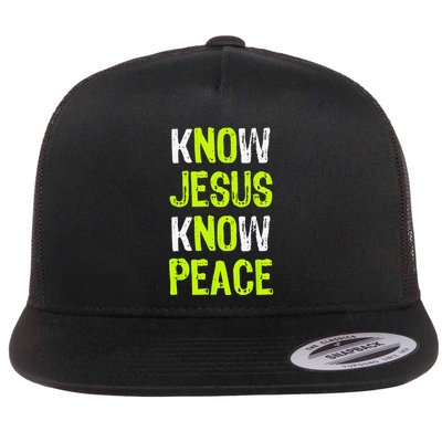 Know Jesus Know Peace Christian Religious Lover Flatbill Hat