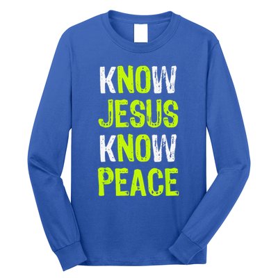 Know Jesus Know Peace Christian Religious Lover Long Sleeve Shirt