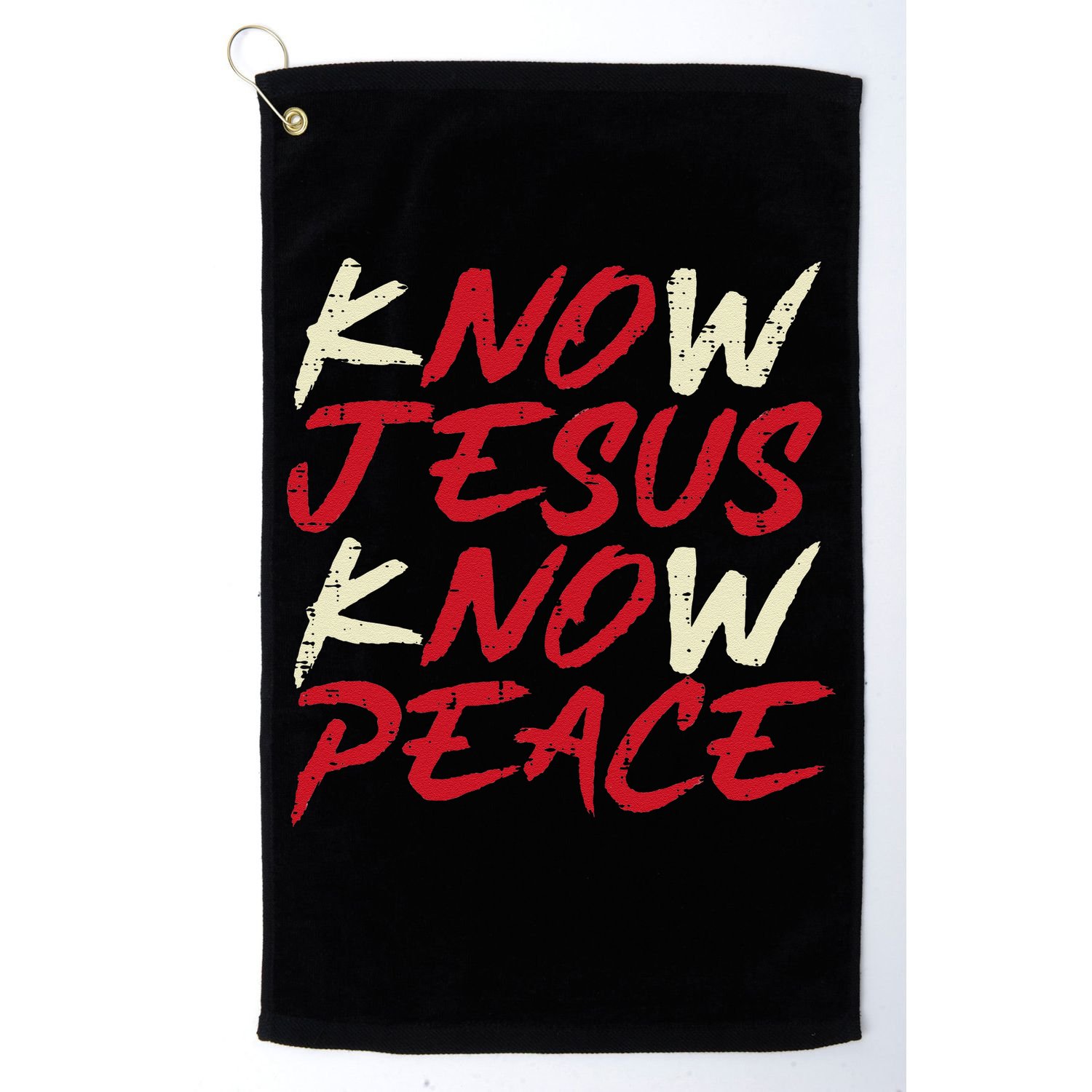 Know Jesus Know Peace God Faith Christian Golf Towel