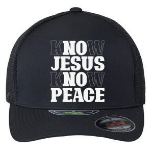 Know Jesus Know Peace Religion God Church Christian Gifts Flexfit Unipanel Trucker Cap