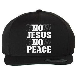 Know Jesus Know Peace Religion God Church Christian Gifts Wool Snapback Cap