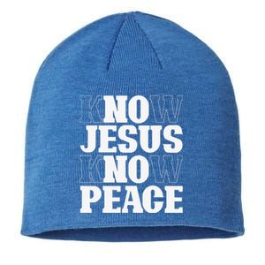 Know Jesus Know Peace Religion God Church Christian Gifts Sustainable Beanie