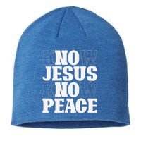 Know Jesus Know Peace Religion God Church Christian Gifts Sustainable Beanie