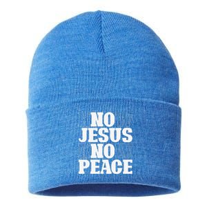 Know Jesus Know Peace Religion God Church Christian Gifts Sustainable Knit Beanie