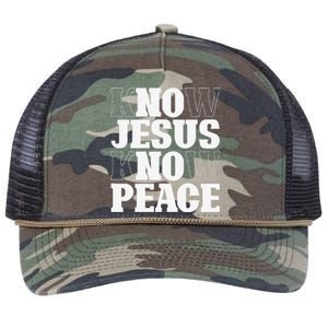 Know Jesus Know Peace Religion God Church Christian Gifts Retro Rope Trucker Hat Cap