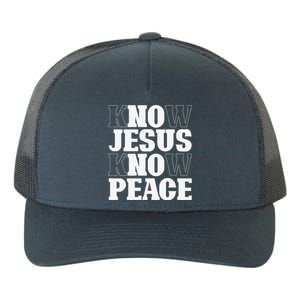 Know Jesus Know Peace Religion God Church Christian Gifts Yupoong Adult 5-Panel Trucker Hat