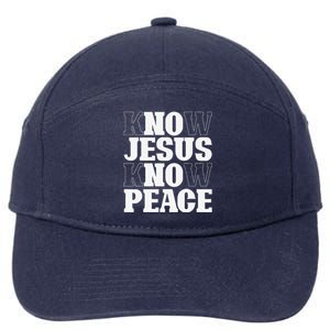 Know Jesus Know Peace Religion God Church Christian Gifts 7-Panel Snapback Hat