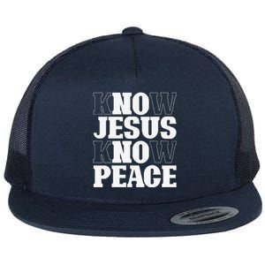 Know Jesus Know Peace Religion God Church Christian Gifts Flat Bill Trucker Hat