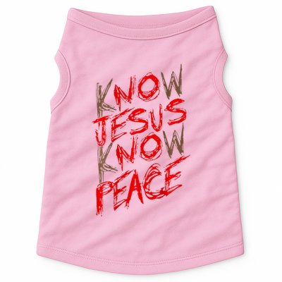Know Jesus Know Peace Doggie Tank