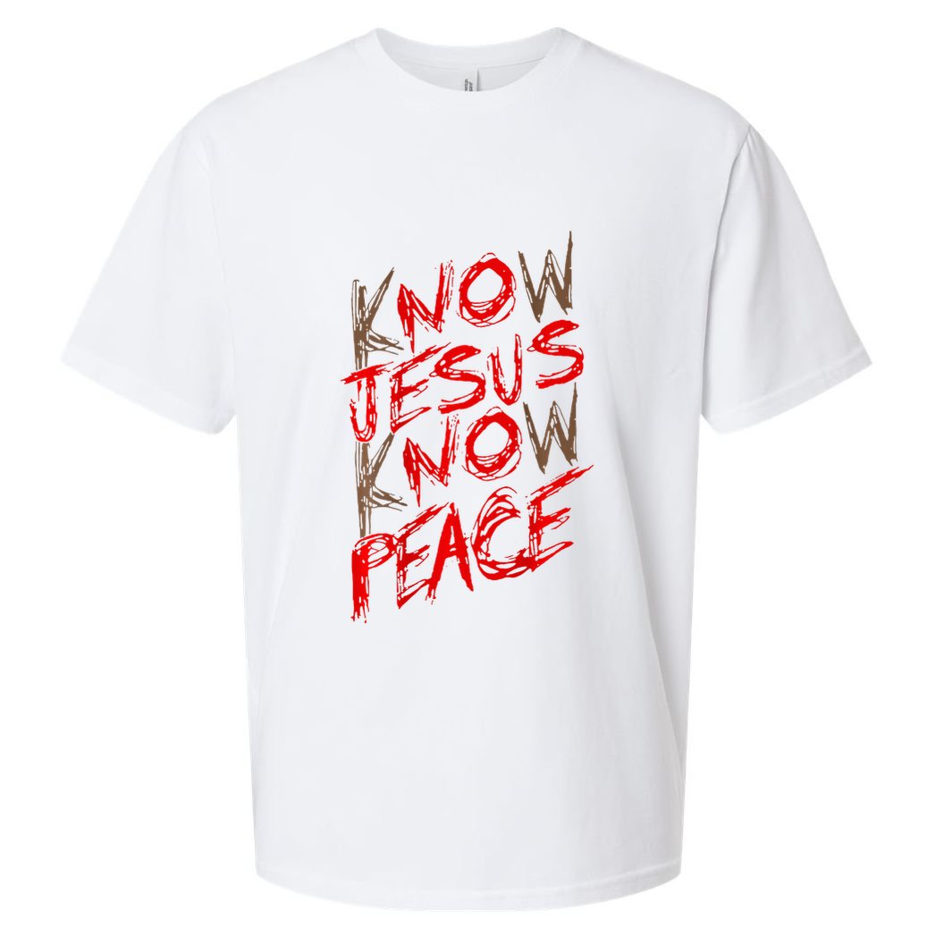 Know Jesus Know Peace Sueded Cloud Jersey T-Shirt