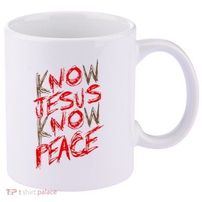 Know Jesus Know Peace 11oz C Handle Ceramic Mug