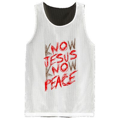 Know Jesus Know Peace Mesh Reversible Basketball Jersey Tank