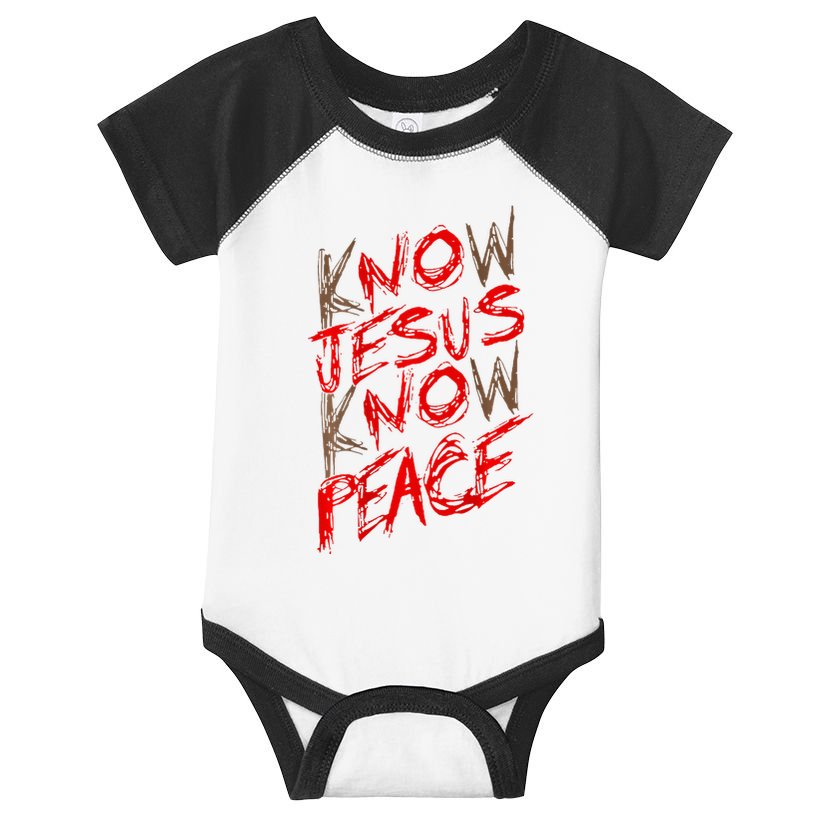 Know Jesus Know Peace Infant Baby Jersey Bodysuit