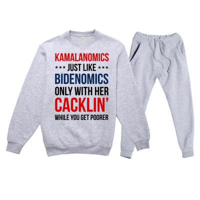 Kamalanomics Just Like Bidenomics Premium Crewneck Sweatsuit Set