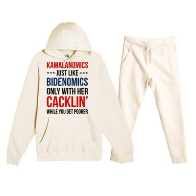 Kamalanomics Just Like Bidenomics Premium Hooded Sweatsuit Set