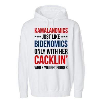 Kamalanomics Just Like Bidenomics Garment-Dyed Fleece Hoodie