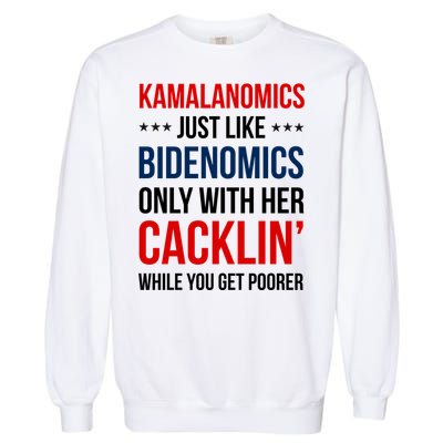 Kamalanomics Just Like Bidenomics Garment-Dyed Sweatshirt