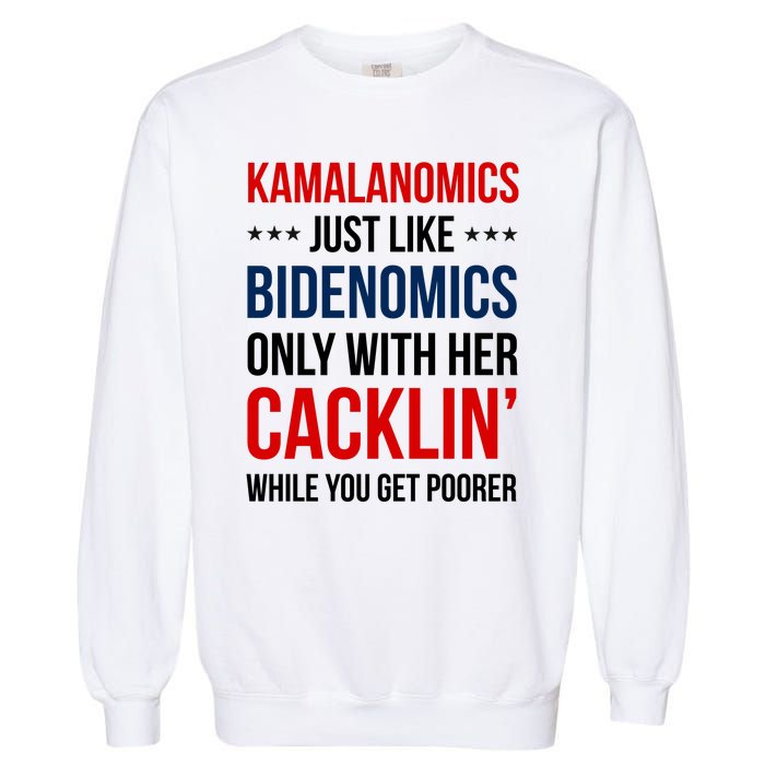 Kamalanomics Just Like Bidenomics Garment-Dyed Sweatshirt