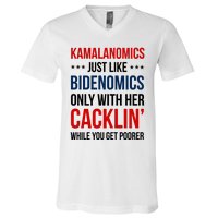 Kamalanomics Just Like Bidenomics V-Neck T-Shirt