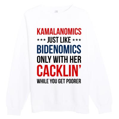 Kamalanomics Just Like Bidenomics Premium Crewneck Sweatshirt