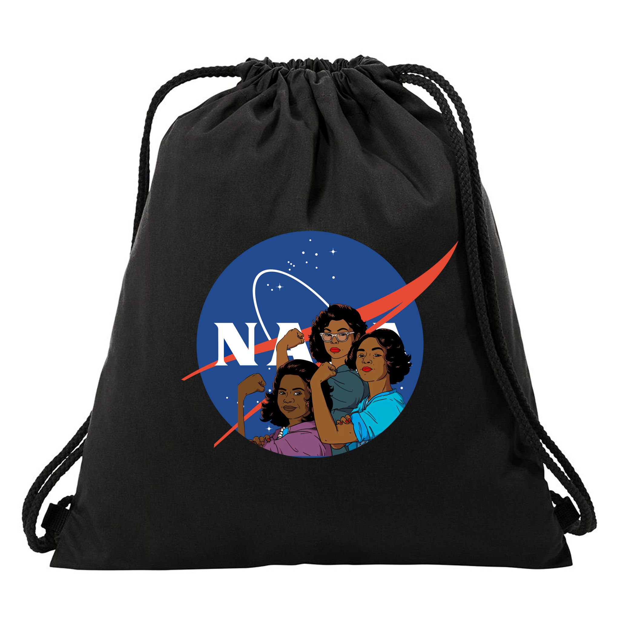 Katherine Johnson Mary Jackson Dorothy Vaugha Black History Month Proud Drawstring Bag
