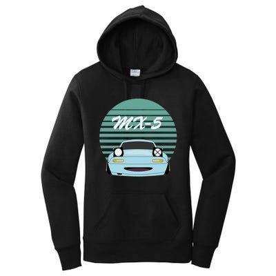 Kawaii JDM MX5 NA Baby Blue Women's Pullover Hoodie