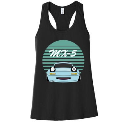 Kawaii JDM MX5 NA Baby Blue Women's Racerback Tank