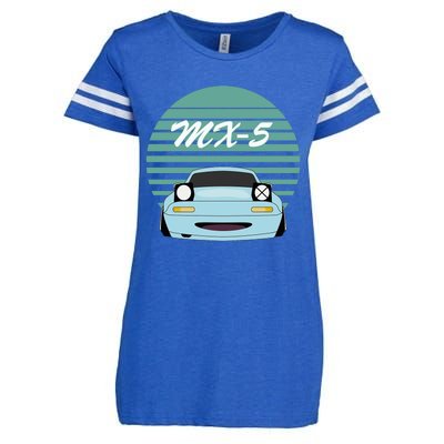 Kawaii JDM MX5 NA Baby Blue Enza Ladies Jersey Football T-Shirt