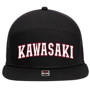 Kawasaki Japan Nihon Japan Kawasaki 7 Panel Mesh Trucker Snapback Hat