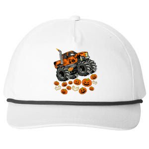 Kids Jack O Lantern Pumpkin Monster Truck Halloween Costume Snapback Five-Panel Rope Hat