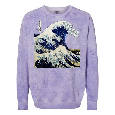 Kanagawa Japanese The Great Wave Colorblast Crewneck Sweatshirt