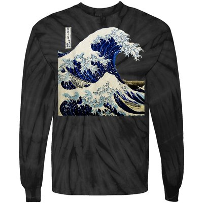 Kanagawa Japanese The Great Wave Tie-Dye Long Sleeve Shirt