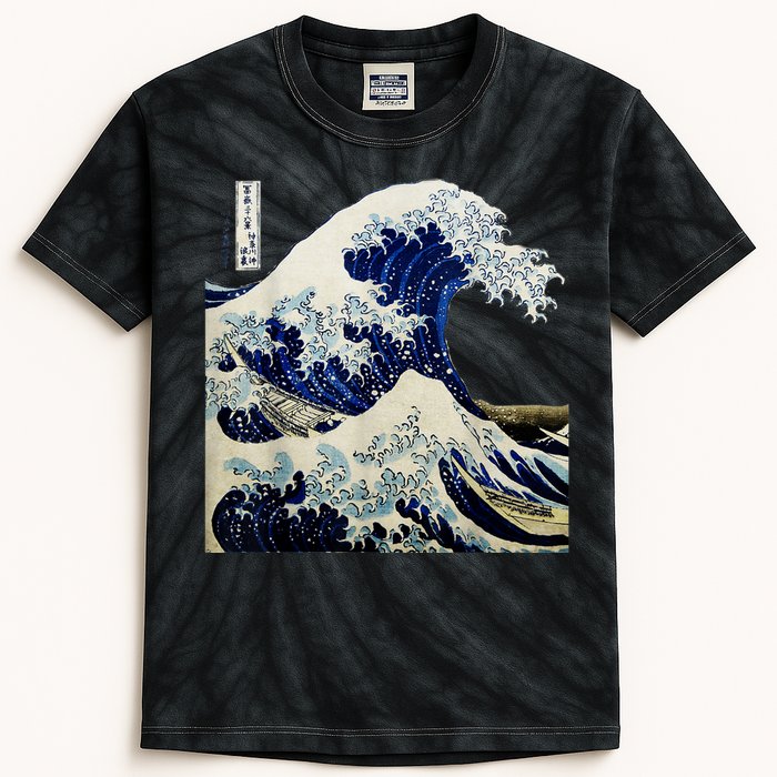 Kanagawa Japanese The Great Wave Kids Tie-Dye T-Shirt