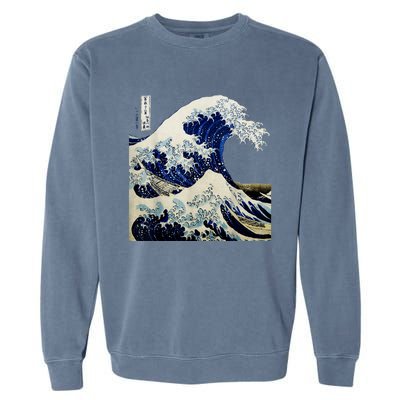 Kanagawa Japanese The Great Wave Garment-Dyed Sweatshirt